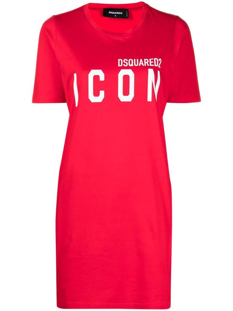 Icon print T-shirt dress