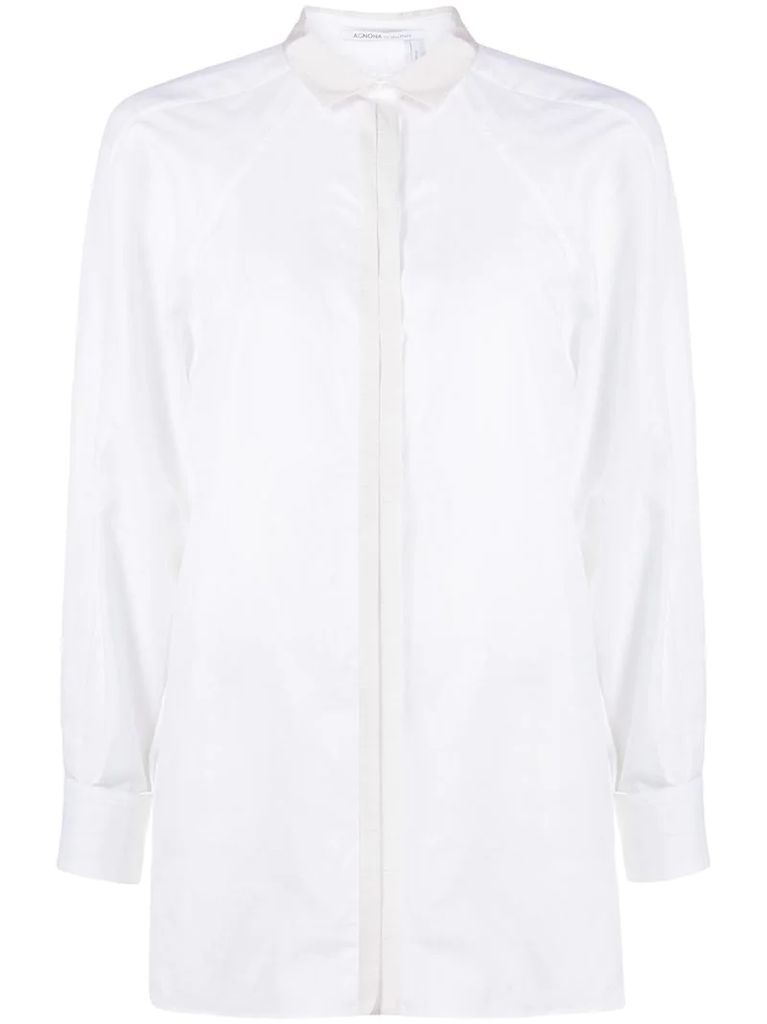 concealed button placket shirt