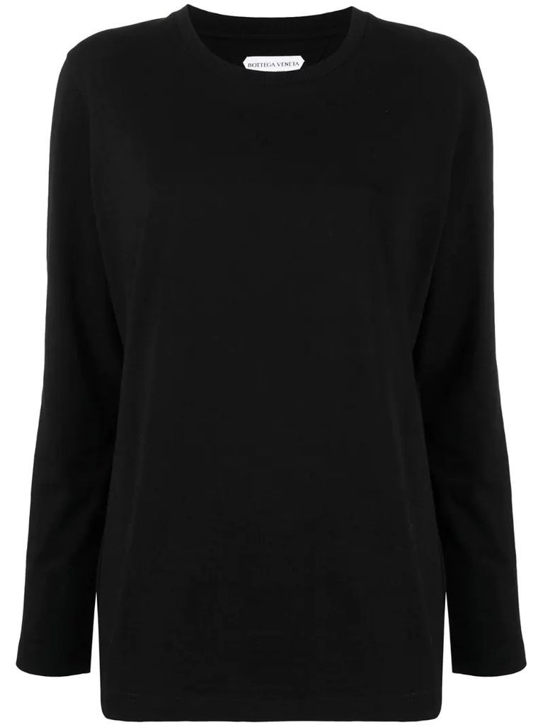 round neck long sleeve top