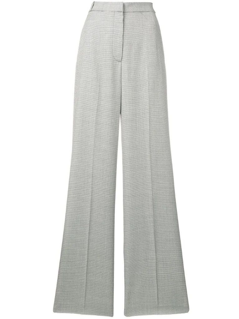 two-tone flared trousers