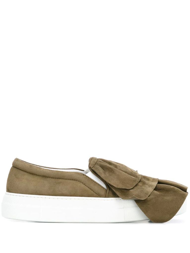 layered slip-on sneakers