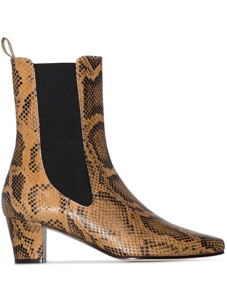 python-print 50mm ankle boots
