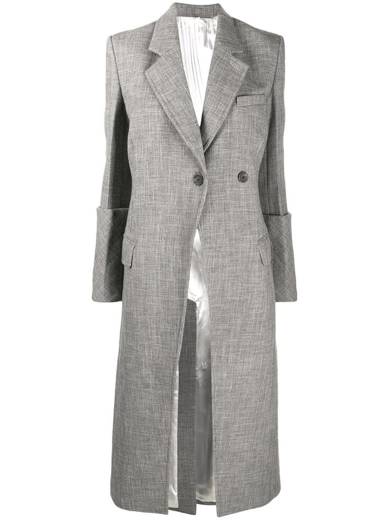 oversize-cuffs tailored coat