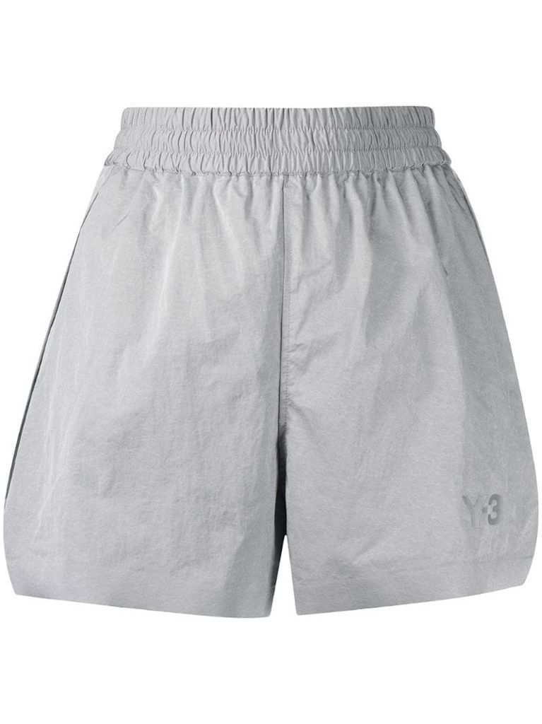 pleat branded shorts