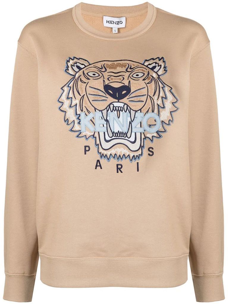 tiger logo cotton sweatshirt