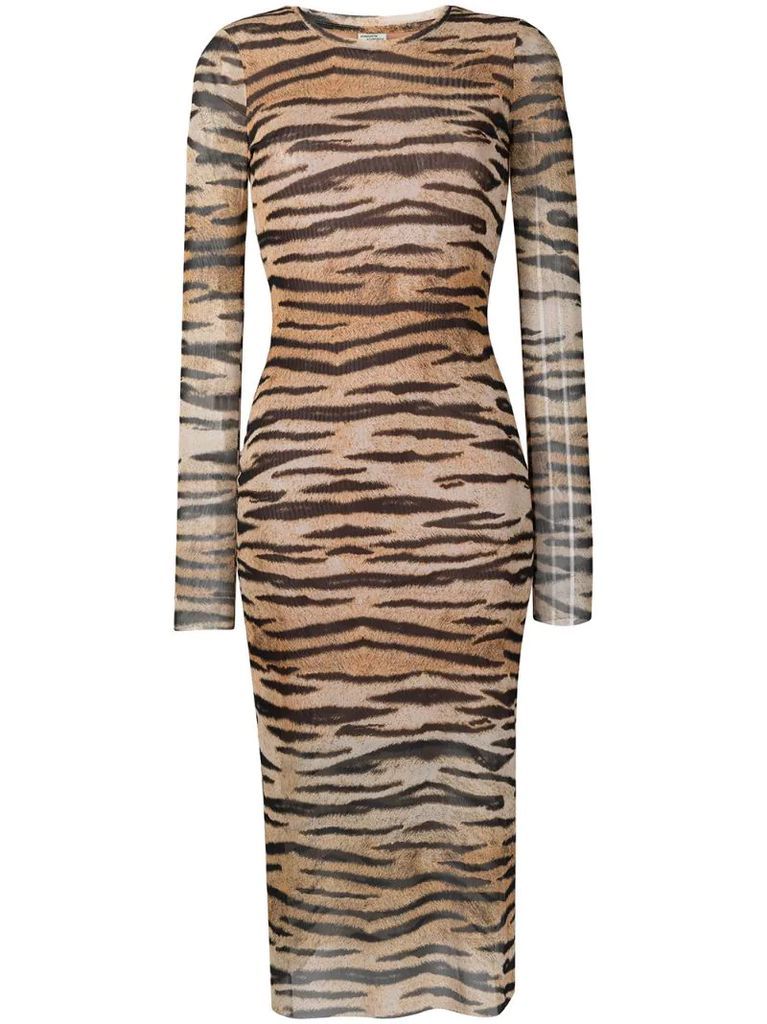 tiger print dress