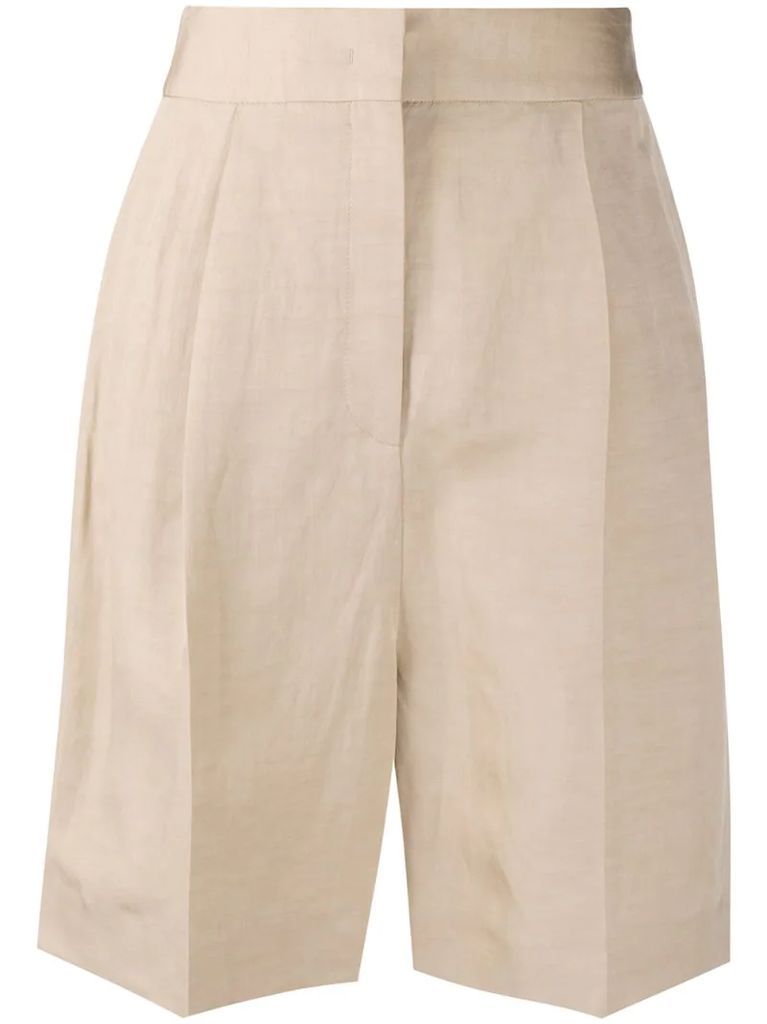 pressed-crease tailored shorts