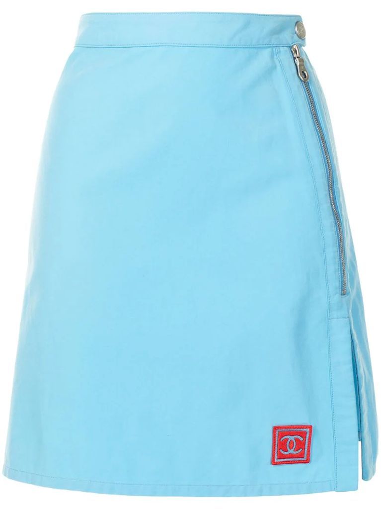 2002 Sports side slits A-line skirt