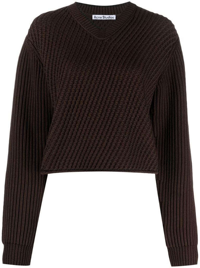 ribbed cropped jumper