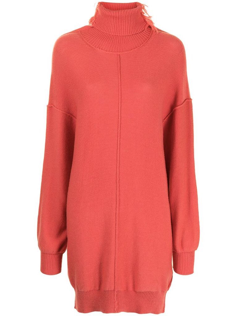 oversized roll-neck jumper