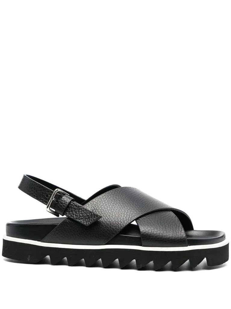 crossover strap sandals