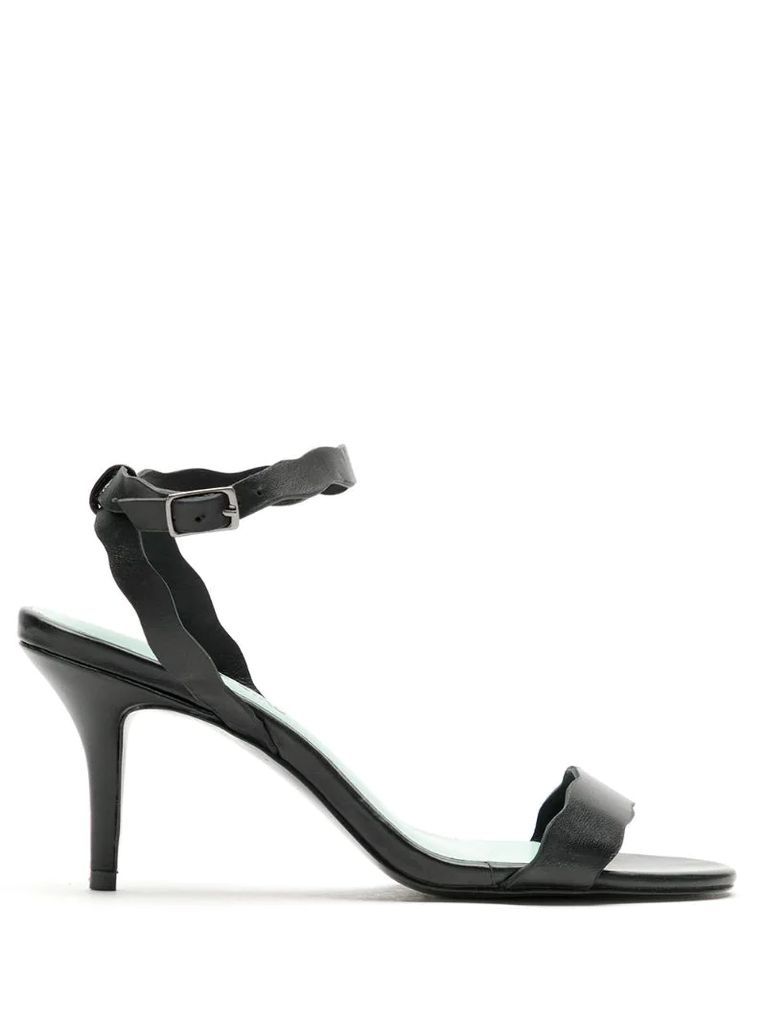 Wave leather sandals