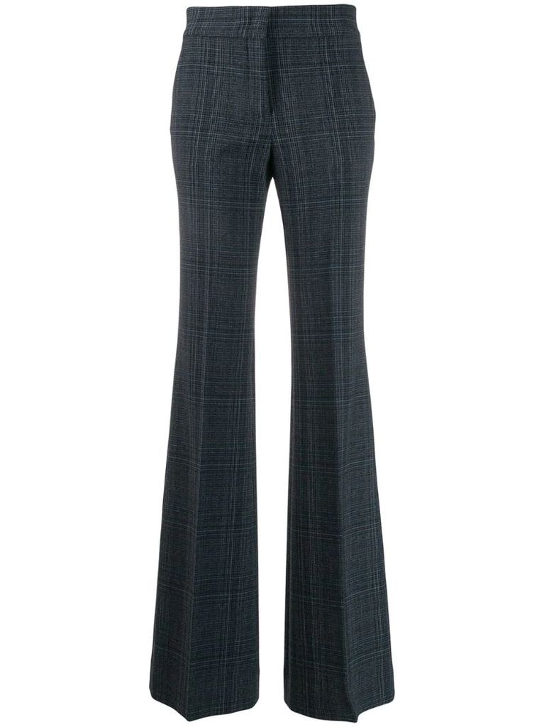 high waisted flared trousers