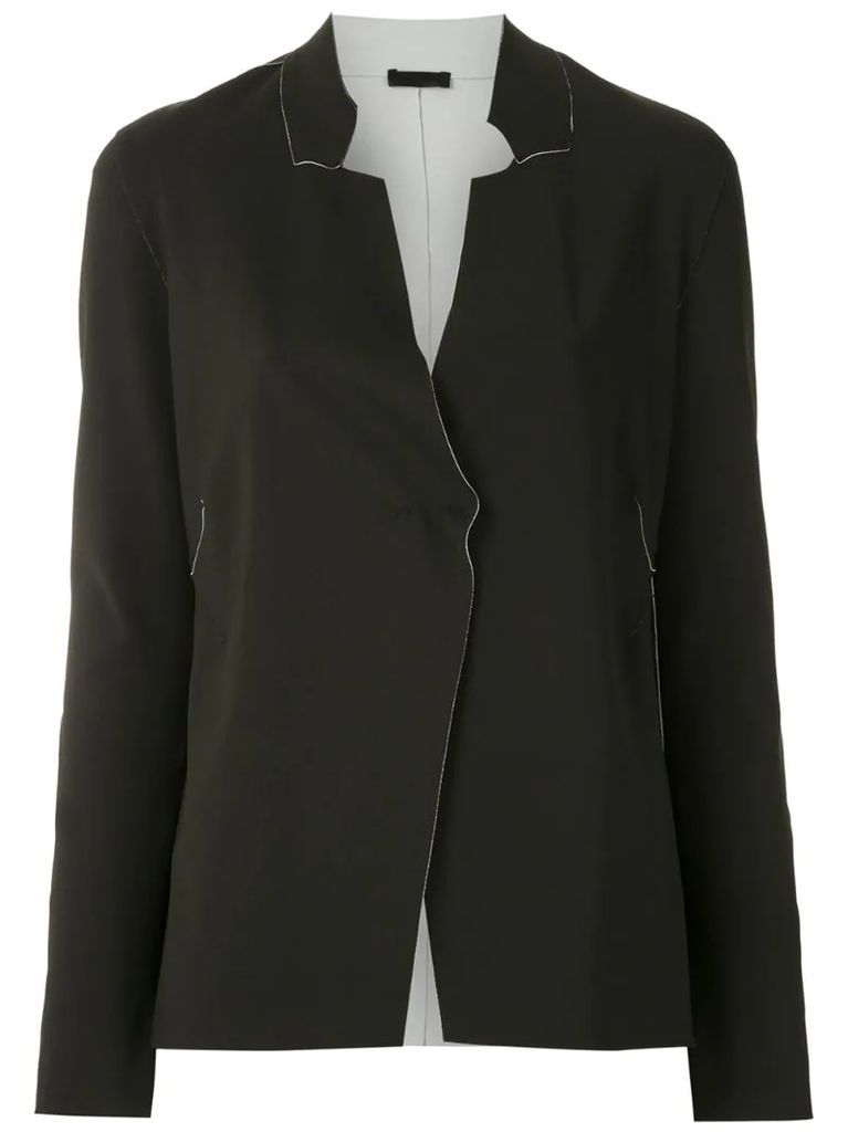 reversible single-breasted blazer