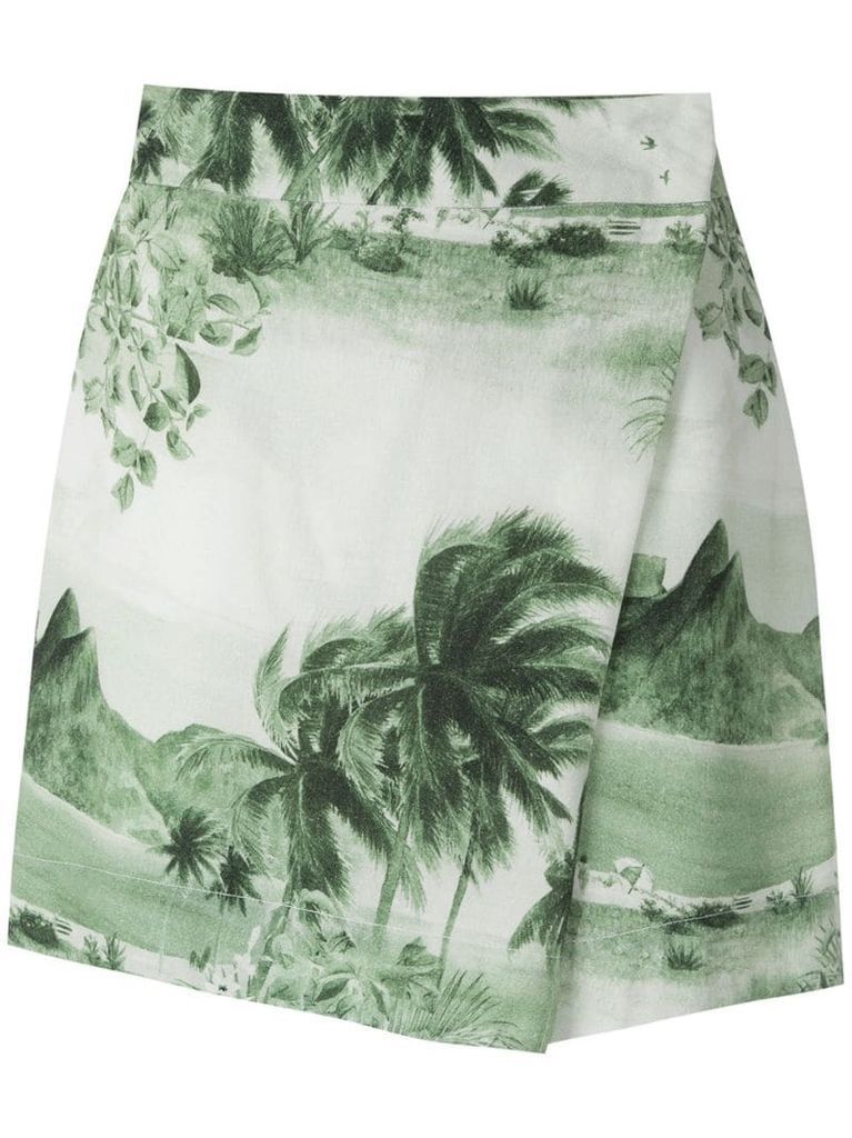 RJ print wrap shorts