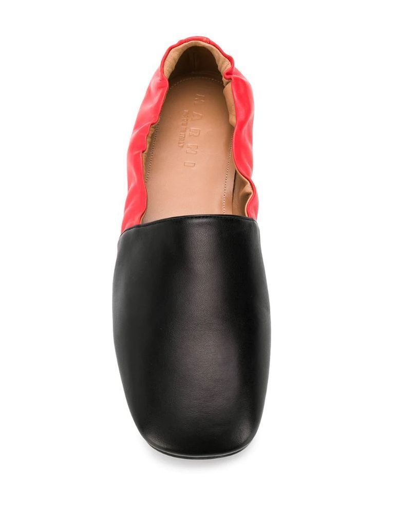 colour-block ballerina shoe
