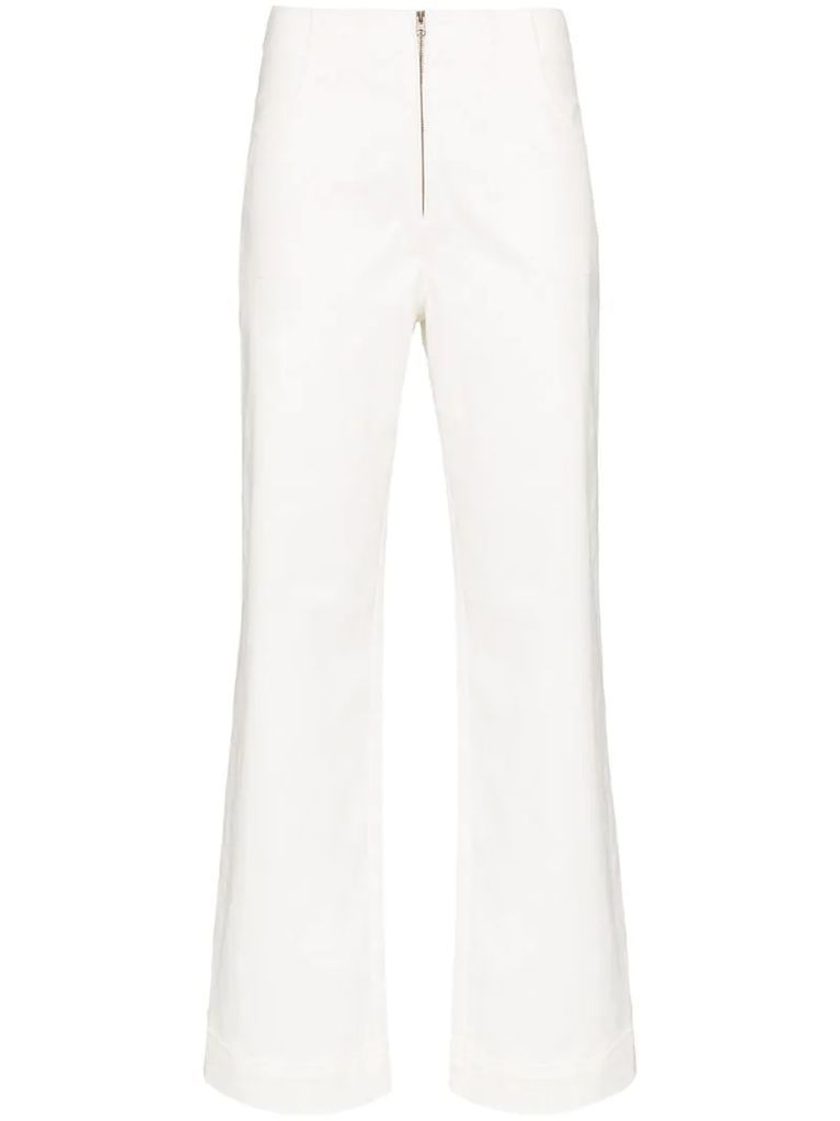 Isabella high-rise flared trousers