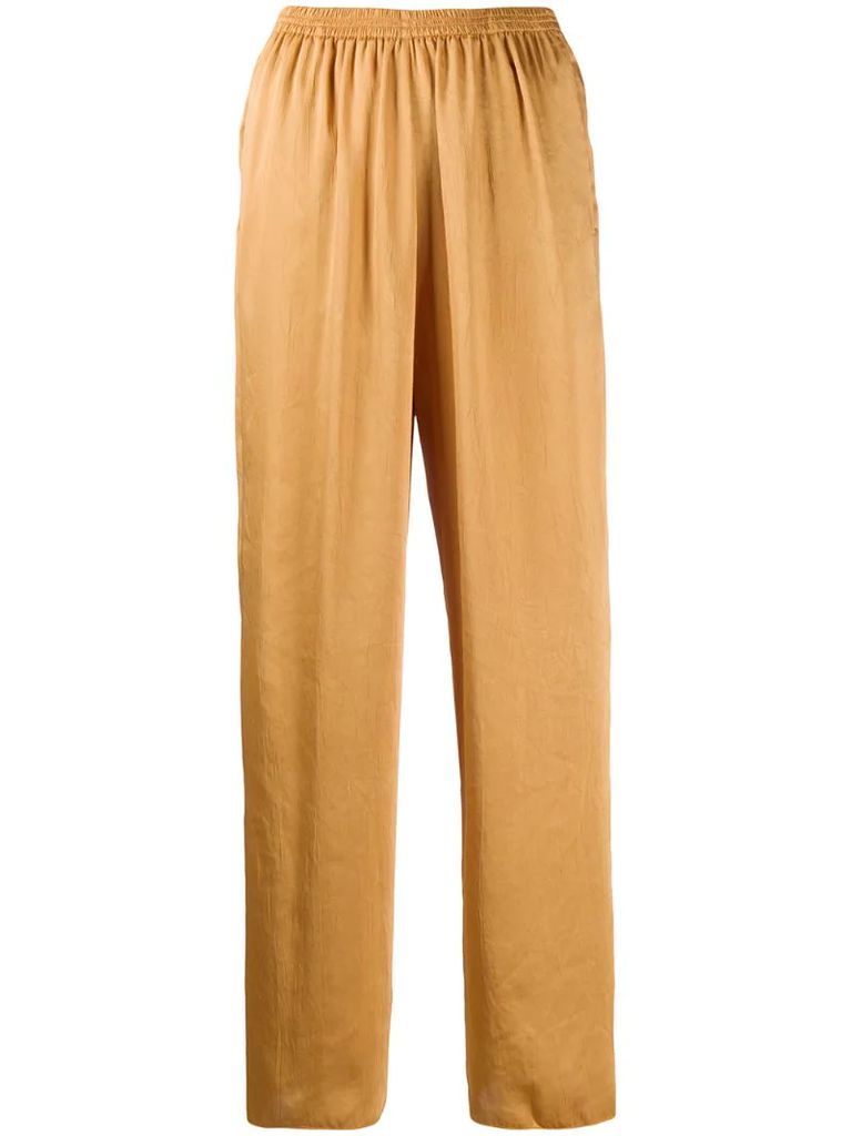 pull-on wide-leg trousers