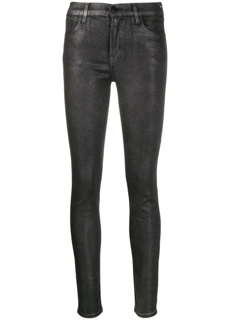 faux-leather skinny trousers