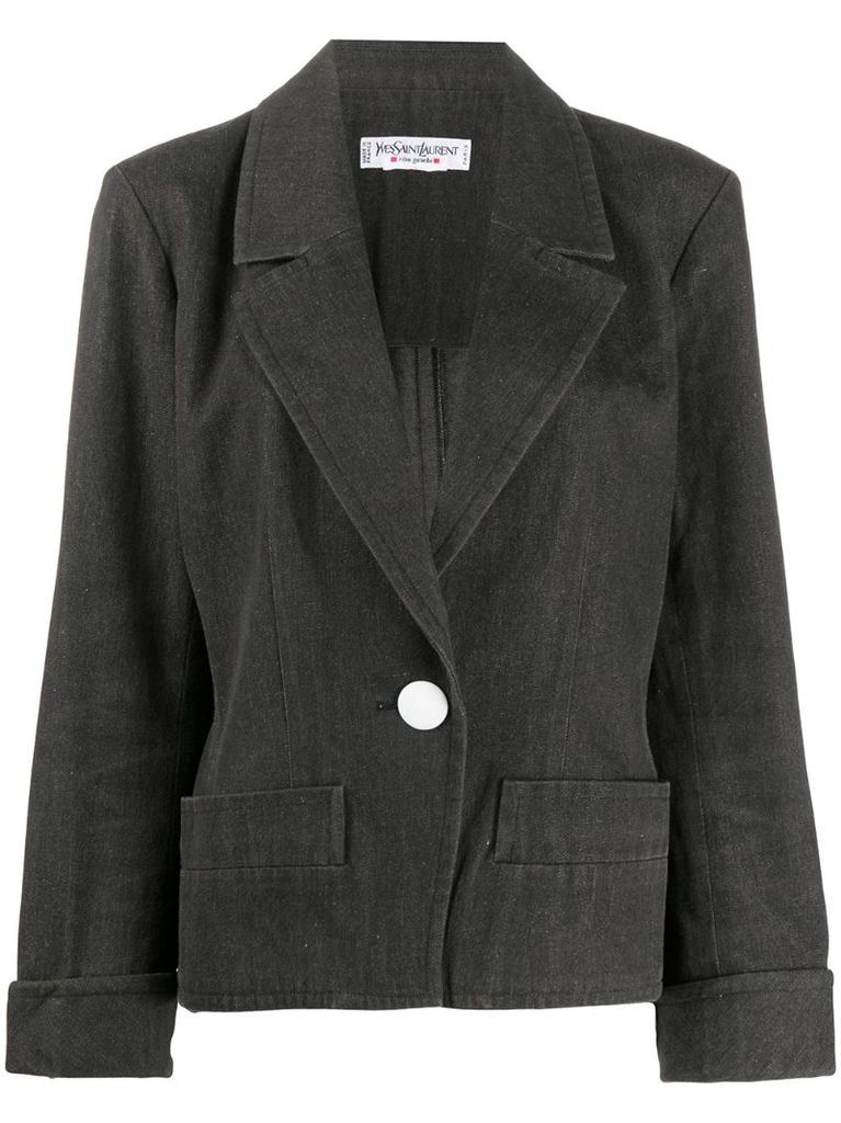 straight-fit buttoned jacket