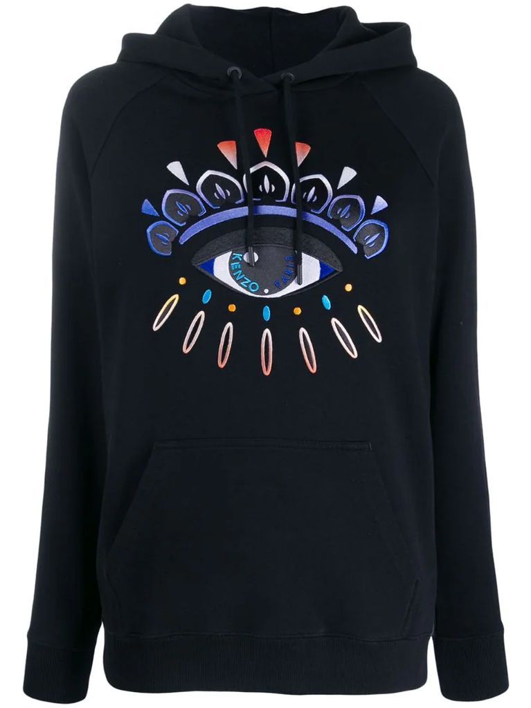 eye-embroidered hoodie