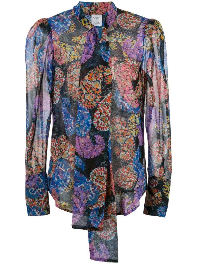 Thiffettee silk paisley blouse