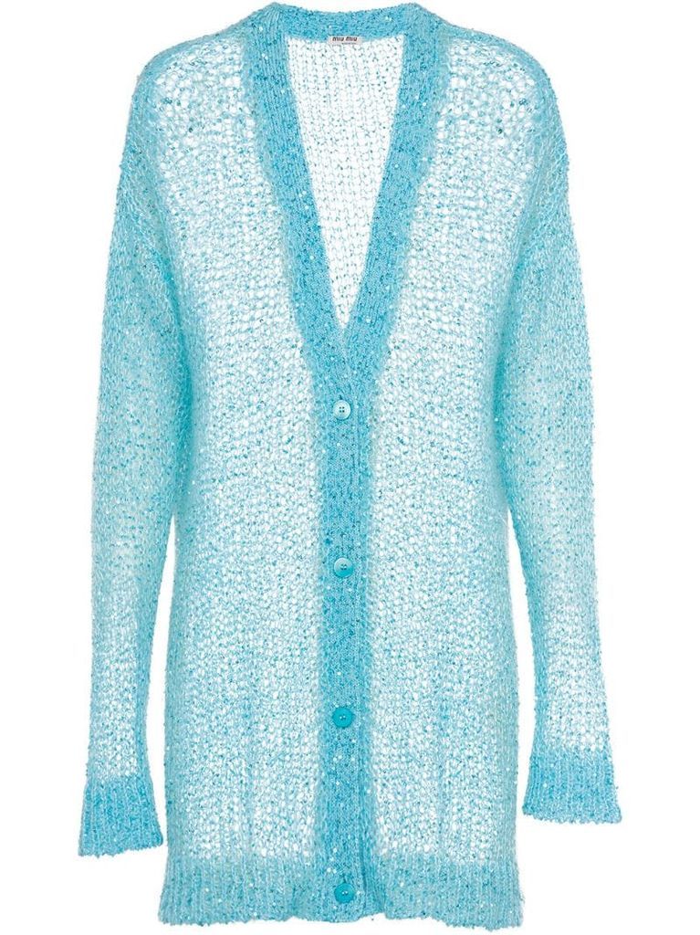 long sequined cardigan