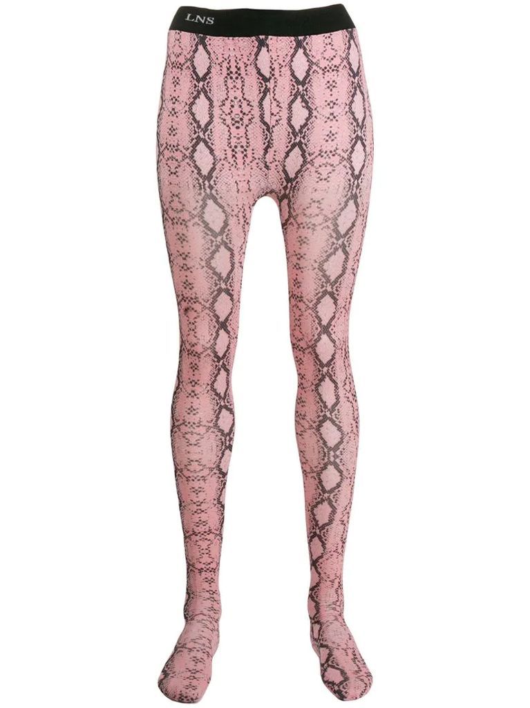 snakeskin-print leggings