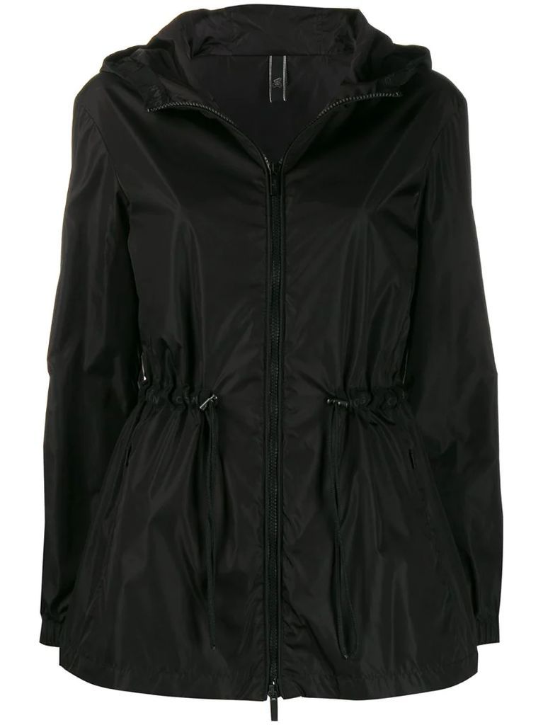 zip-up hooded parka