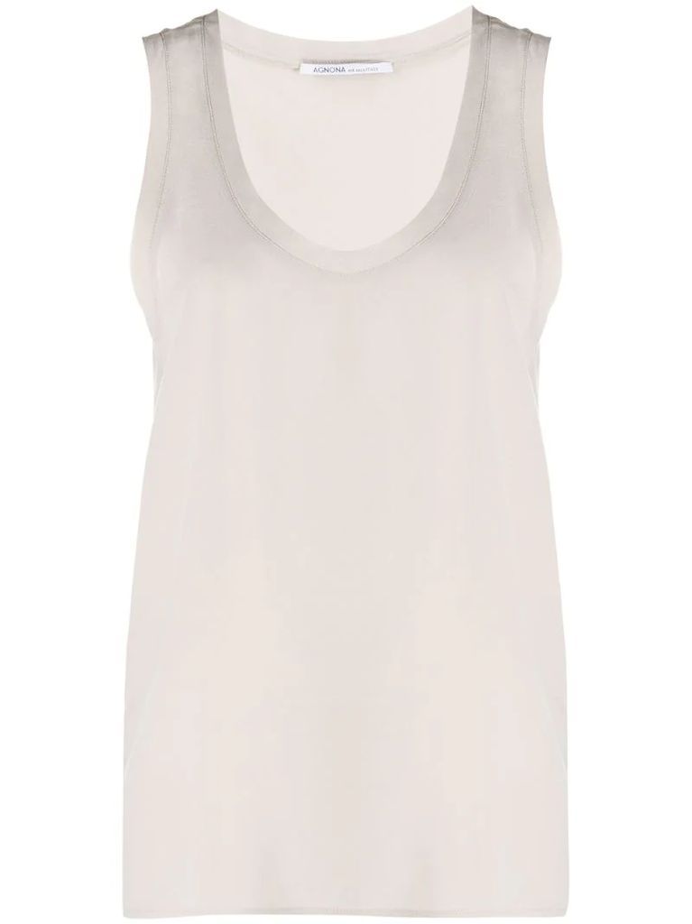 silk relaxed tank top