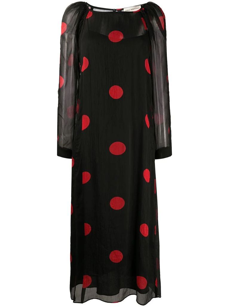 polka dot print dress