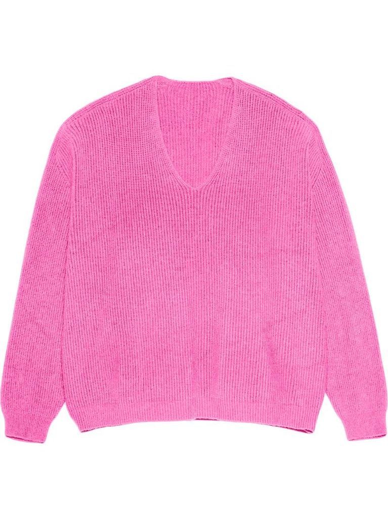 loose knit v-neck jumper