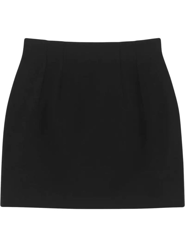 high-waisted mini skirt