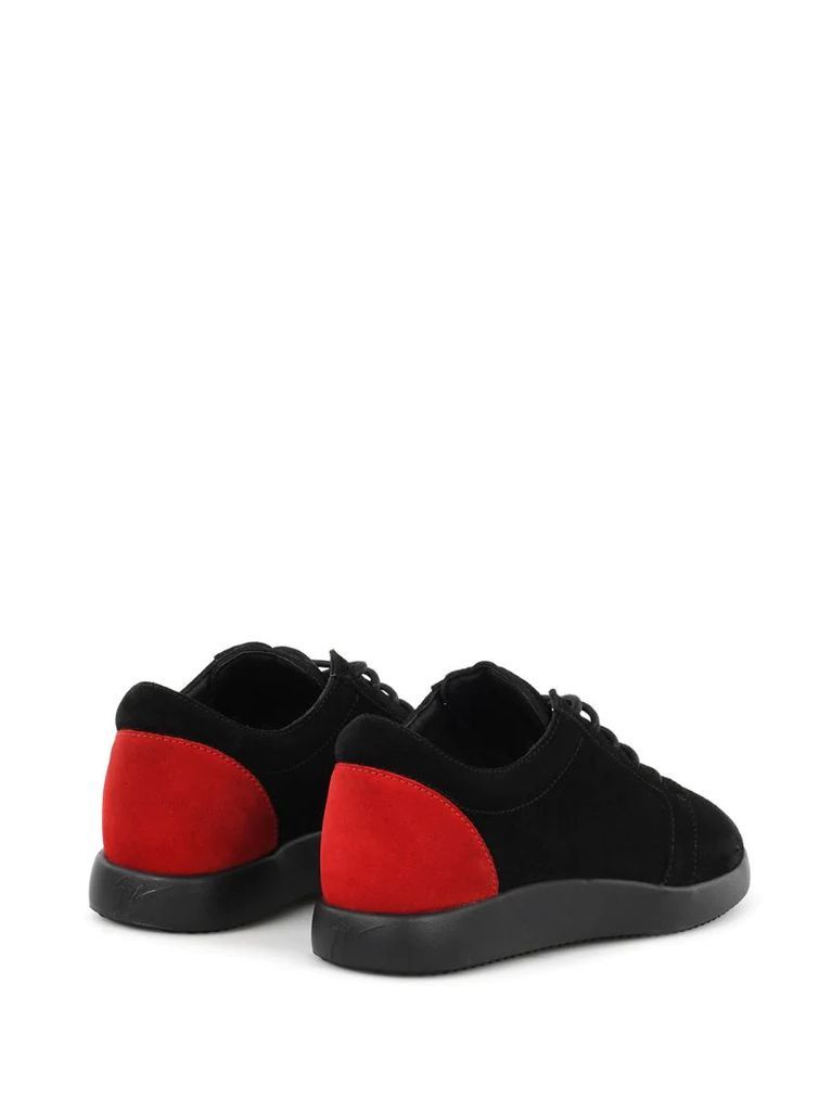 Cory colour-block suede trainers