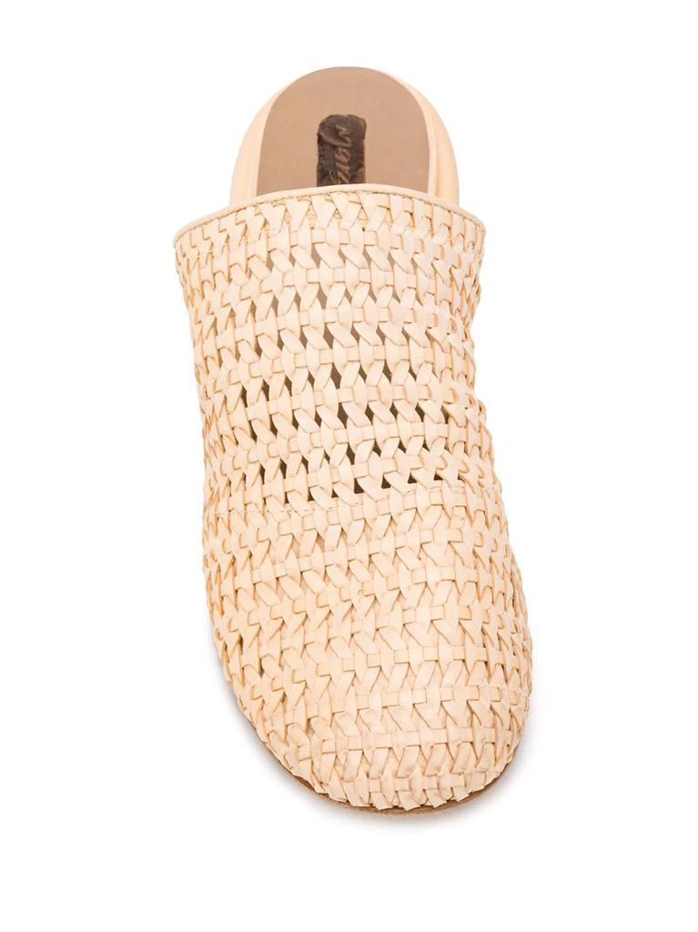 woven 60mm mules