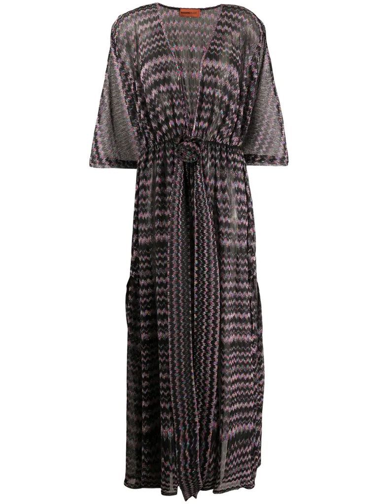 zig-zag knitted dress
