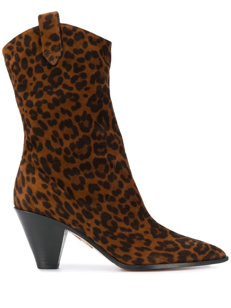 animal print western-inspired boots