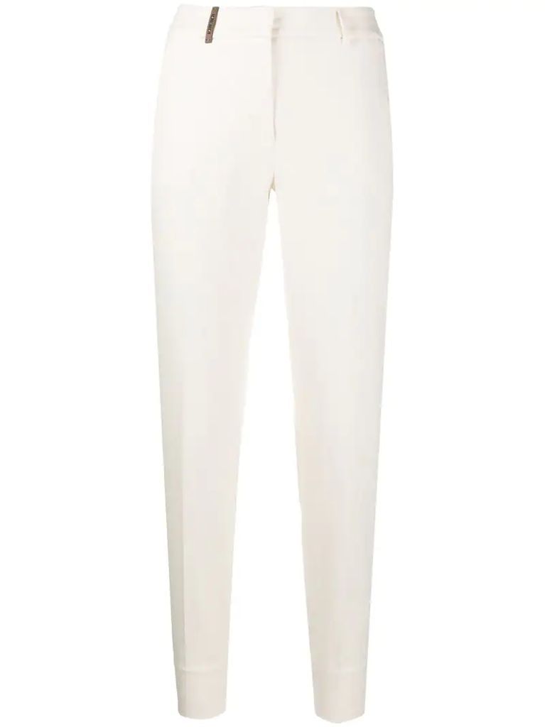 stretch jersey tailored trousers