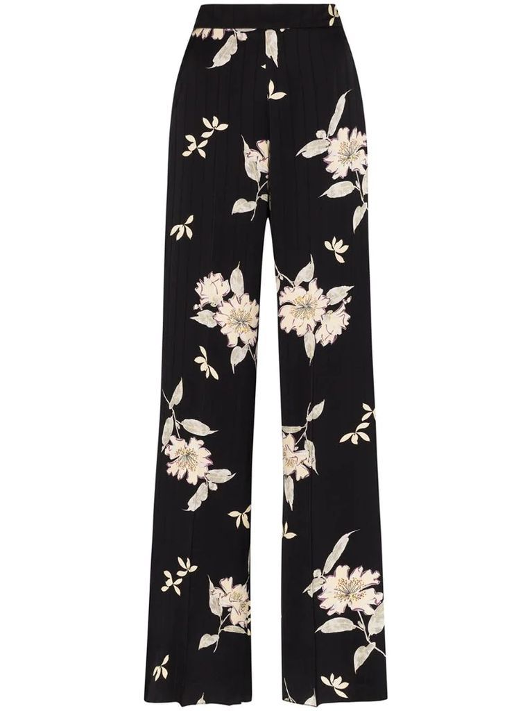 floral-print palazzo trousers