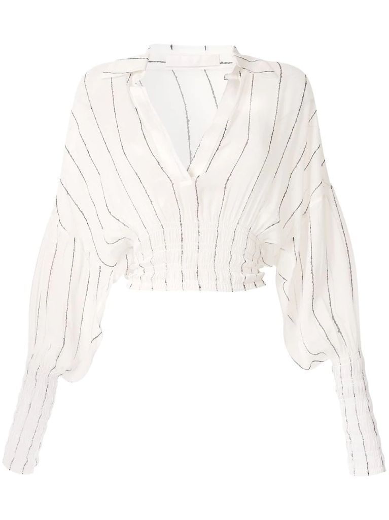 Shirred Stripe GGT Blouse