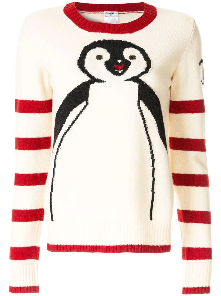 long sleeve penguin knit sweater