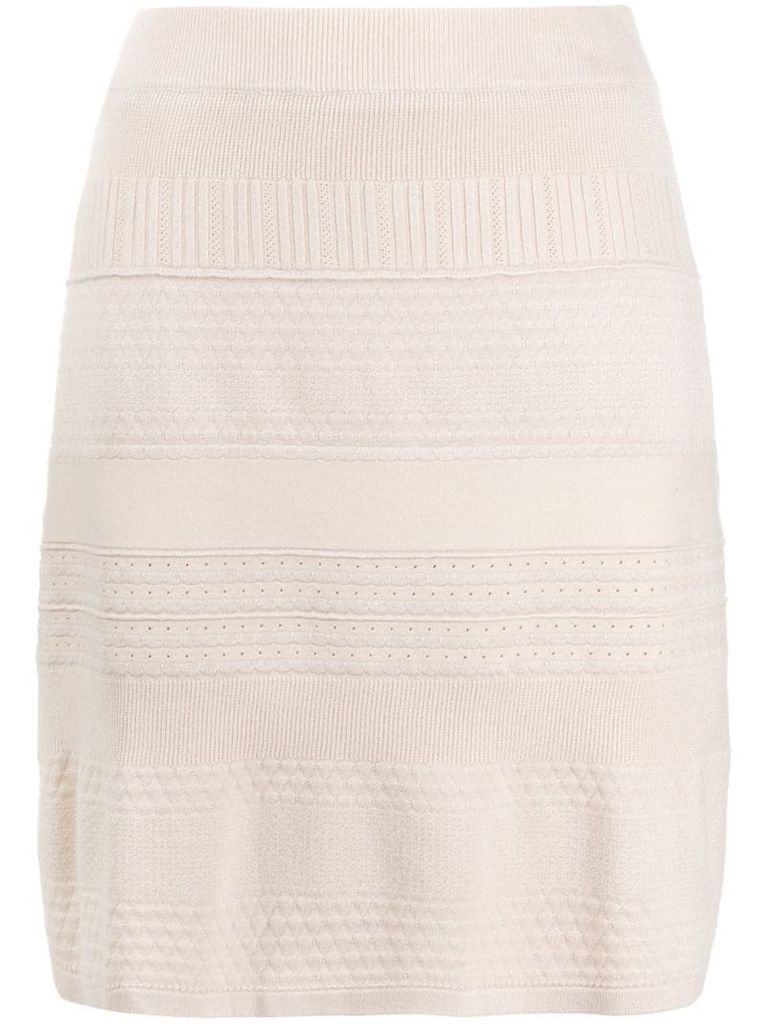 patterned knit skirt