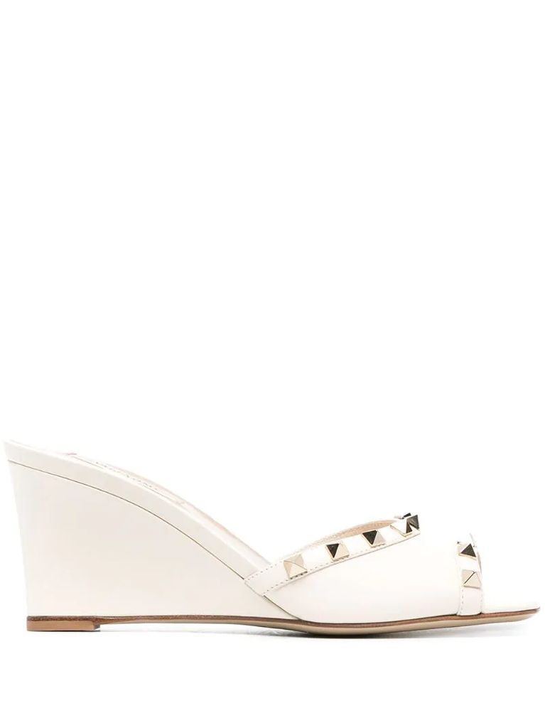 Rockstud-embellishment wedge-heel sandals