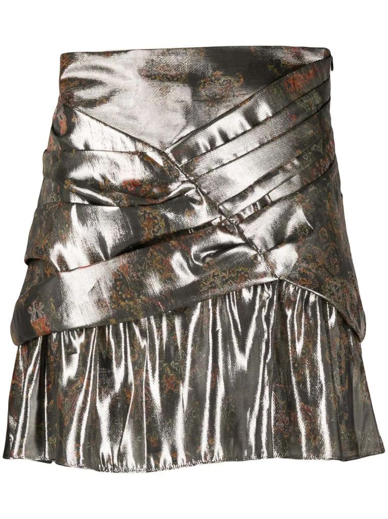 frill detail mini skirt