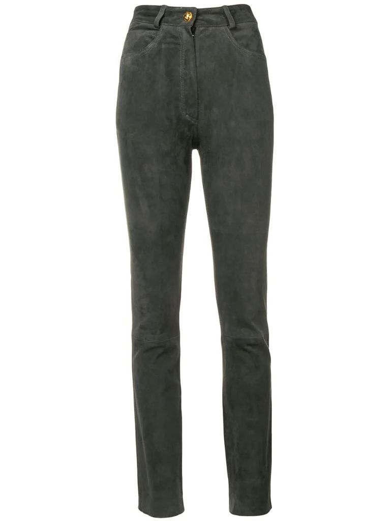 1980's suede trousers