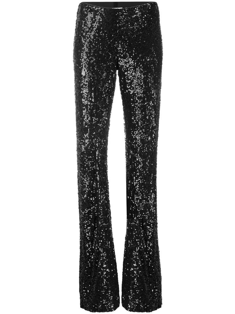 sequin embellished trousers