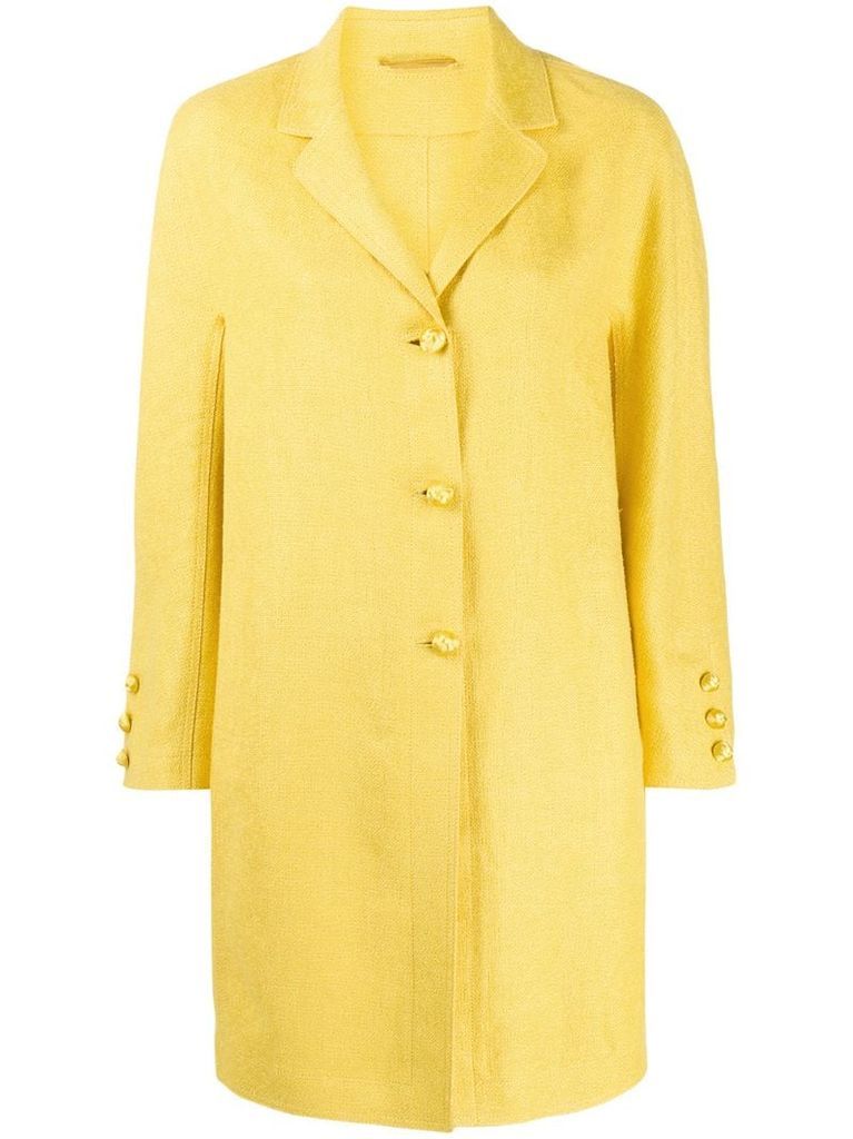 buttoned cocoon coat
