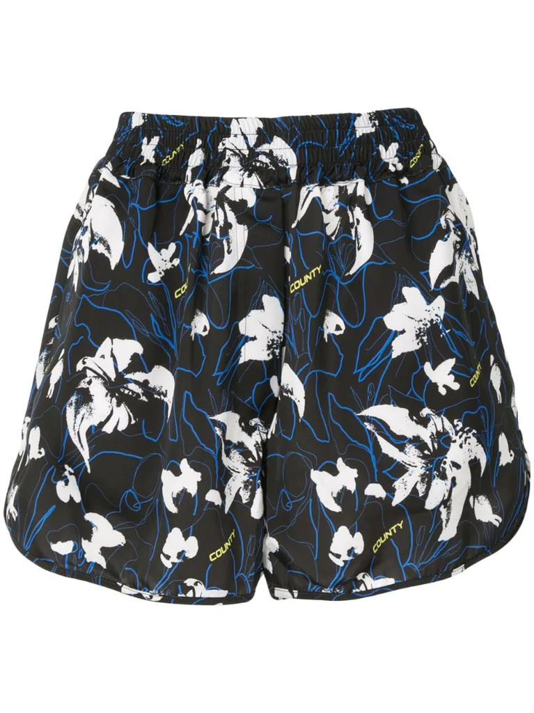 floral print short shorts