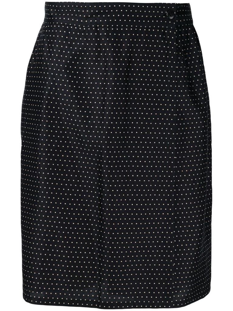 high rise dotted skirt