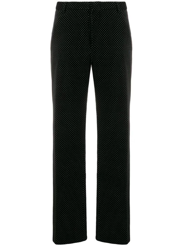 1997 polka dotted straight trousers